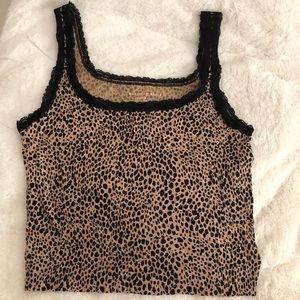 AE Soft & Sexy Leopard Crop Top